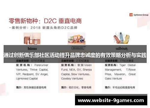 通过创新俱乐部社区活动提升品牌忠诚度的有效策略分析与实践
